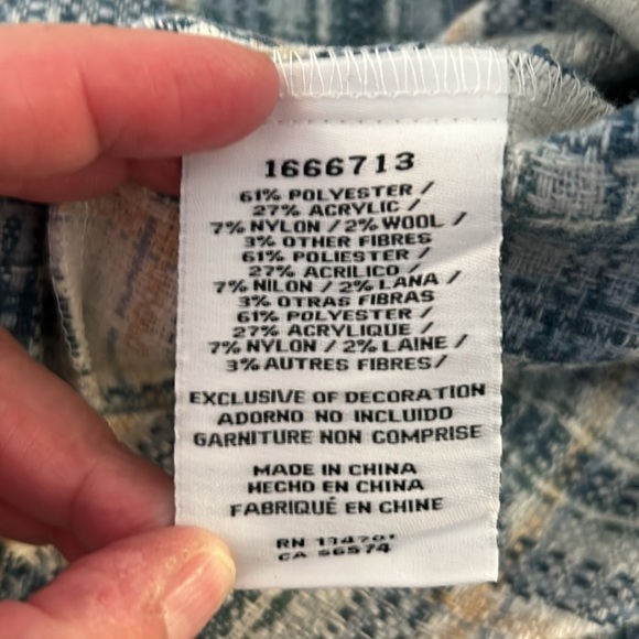 Boston Traders Plaid Long Sleeve Shacket Jacket Size Small New without tags! - Picture 7 of 7